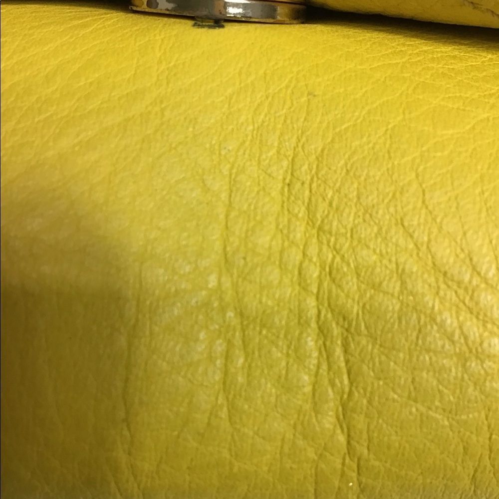Boldrini Oversized Selleria Yellow Leather Portfolio Envelope Style Clutch - Picture 12 of 12